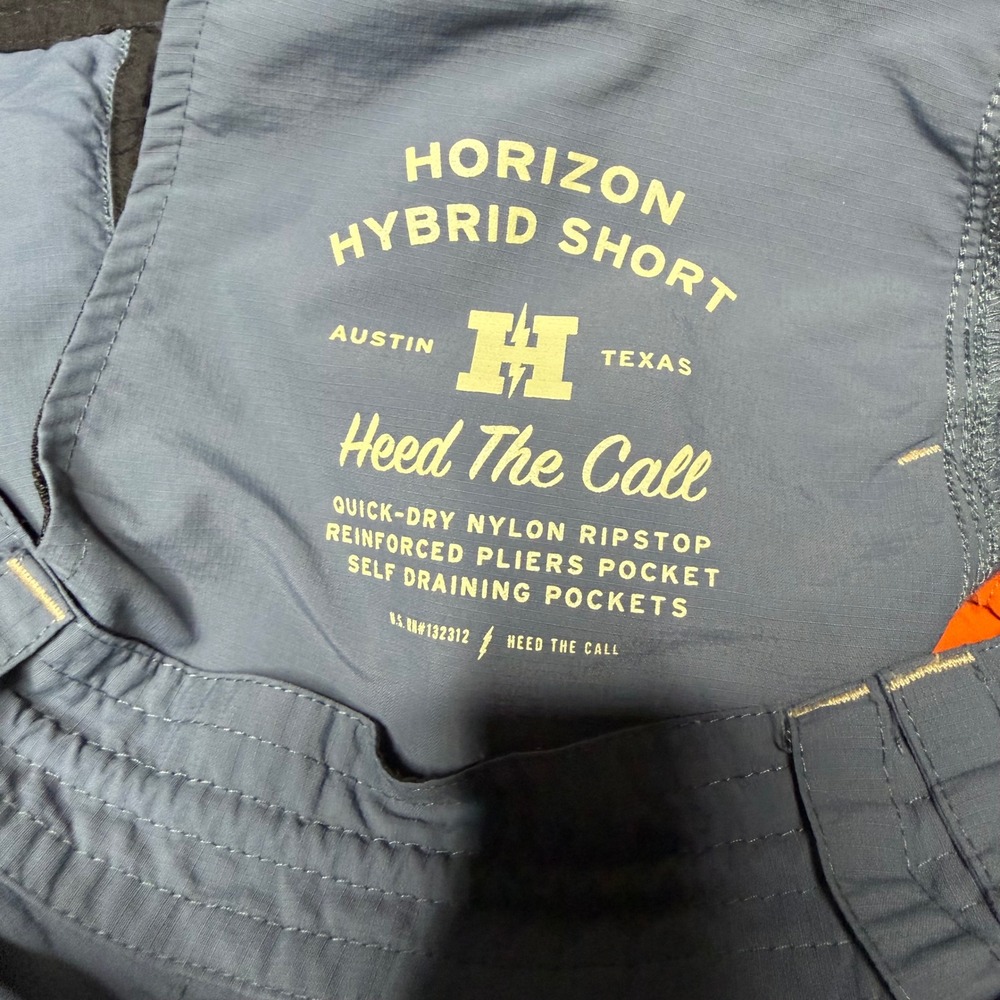 Howler Bros Horizon Hybrid Shorts Men 32 Blue Grey Ripstop Fishing Quick Dry 8in - Picture 3 of 7